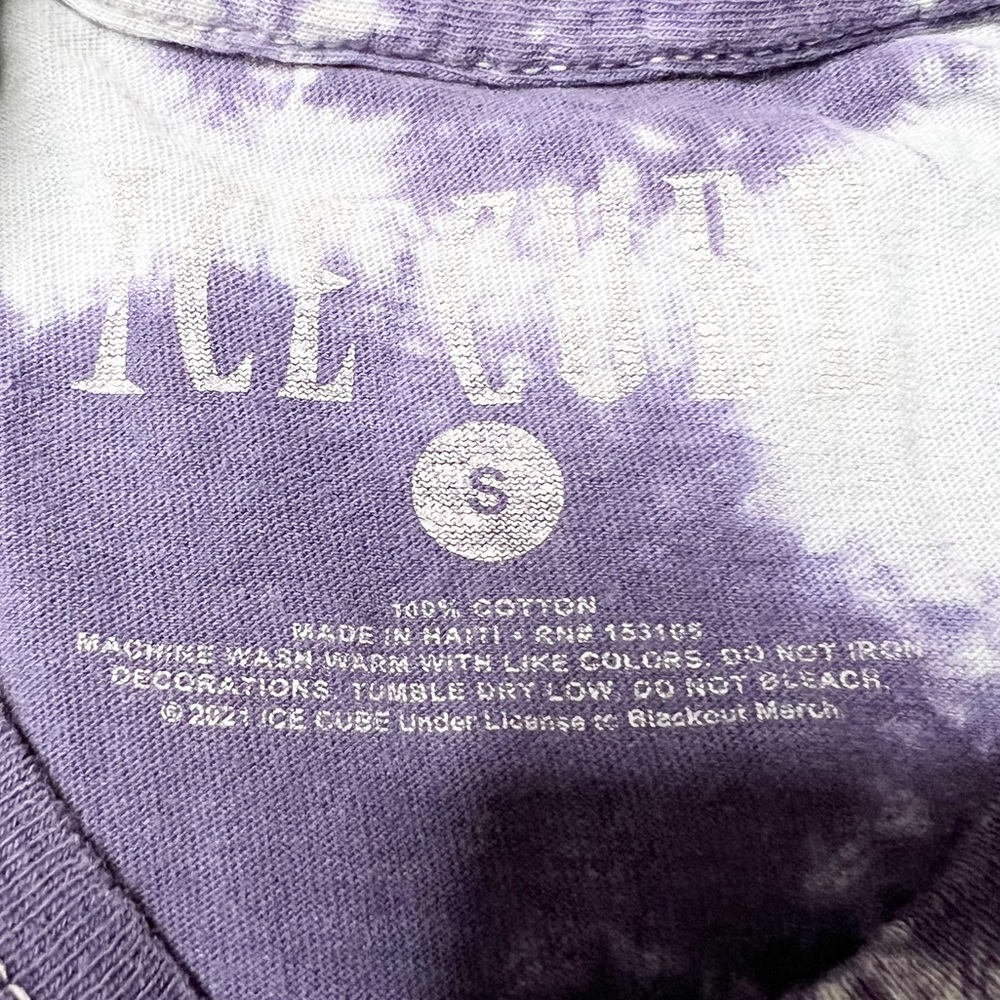Ice Cube Tie Dye Short Sleeve Graphic T-Shirt Blue Unisex Sz S - Picture 5 of 5